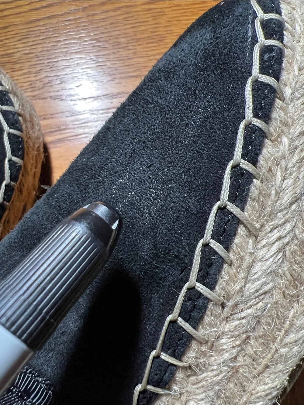 Sam Edelman Black Espadrille Slip-On Flats